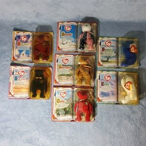 Vintage Lot Of 7 Ty Teenie Beanie Babies McDonalds Ronald McDonald House Charity